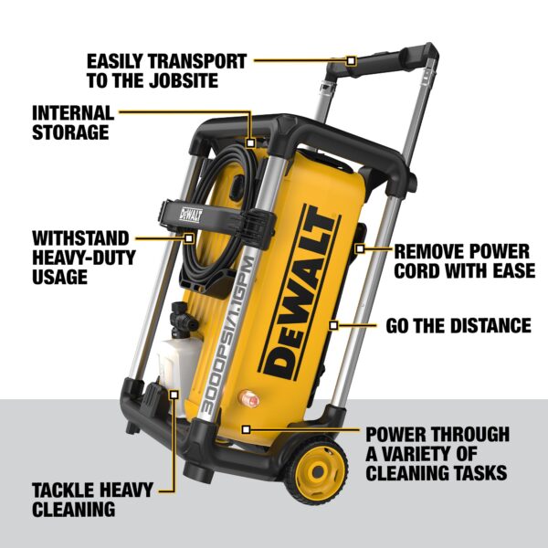 DEWALT 3000 MAX PSI* 1.1 GPM** 15Amp Jobsite Electric Cold Water Pressure Washer 2