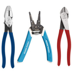 KLEIN Promo Tools Bundle with Linesman Pliers, Side Cutters, and Wire Tool