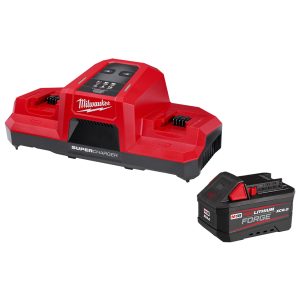 Milwaukee M18 Dual Bay SuperCharger and 6 amp hour Forge Battery