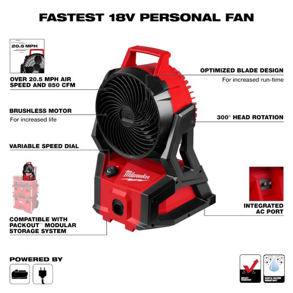 MILWAUKEE M18™ Brushless PACKOUT™ Fan 1