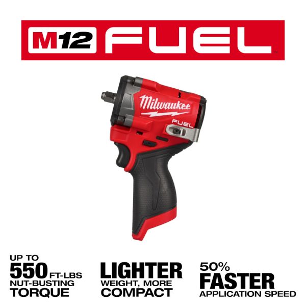 MILWAUKEE M12 FUEL™ Stubby 3/8&quot; Impact Wrench - Image 4