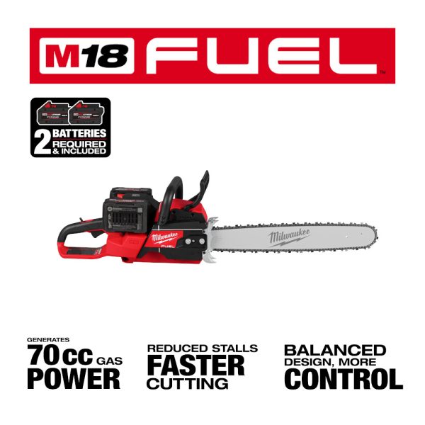 MILWAUKEE M18 FUEL™ 20" Dual Battery Chainsaw Kit 3