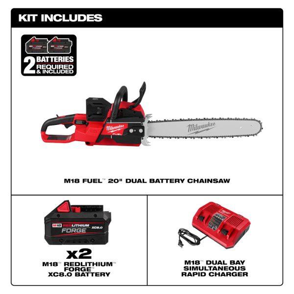 MILWAUKEE M18 FUEL™ 20" Dual Battery Chainsaw Kit 4