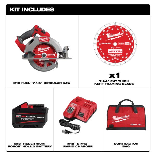 MILWAUKEE M18 FUEL™ 7-1/4” Circular Saw Kit - Image 5