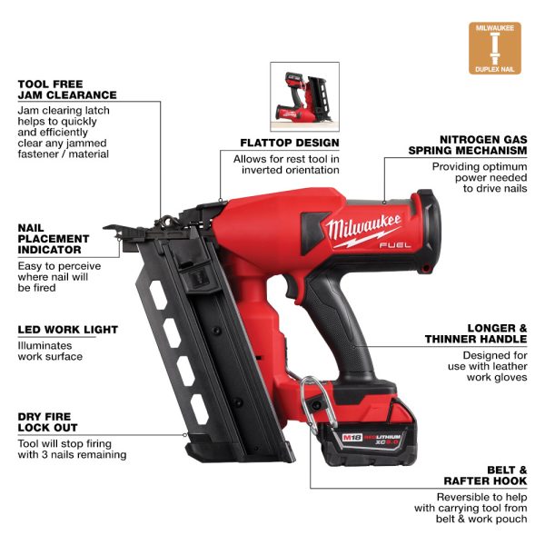 MILWAUKEE M18 FUEL™ Duplex Nailer Kit 2