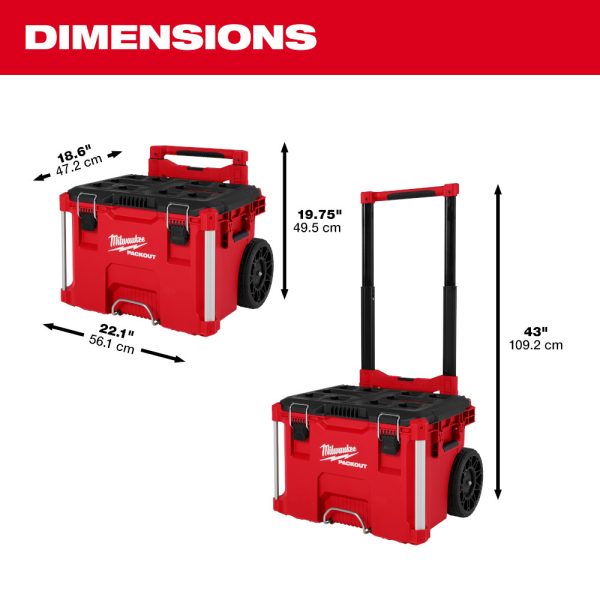 MILWAUKEE Low-Profile Handle for PACKOUT™ Rolling Tool Box - Image 7
