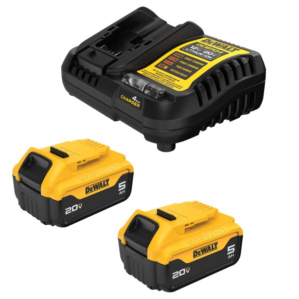 DeWalt Starter Kit including a DeWalt Charger, and 2 DeWalt batteries