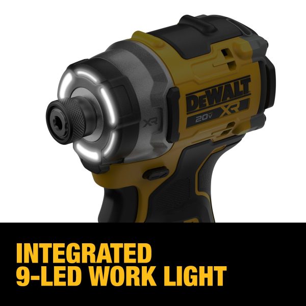 DEWALT 20V MAX* XR® Brushless Cordless 3-Speed High Torque 1/4 in. Impact Driver 5