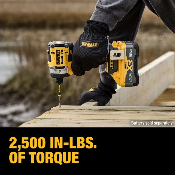 DEWALT 20V MAX* XR® Brushless Cordless 3-Speed High Torque 1/4 in. Impact Driver 6