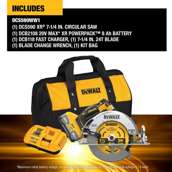 DEWALT 20V MAX* XR® Brushless Cordless 7-1/4 in. Circular Saw Kit 3