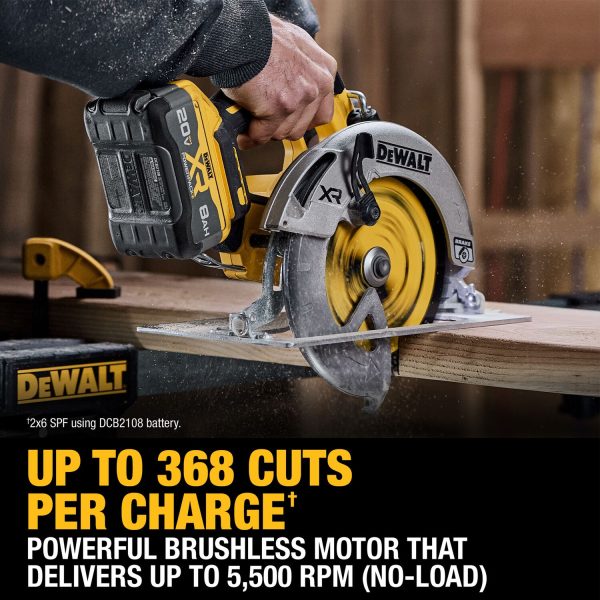 DEWALT 20V MAX* XR® Brushless Cordless 7-1/4 in. Circular Saw Kit 6