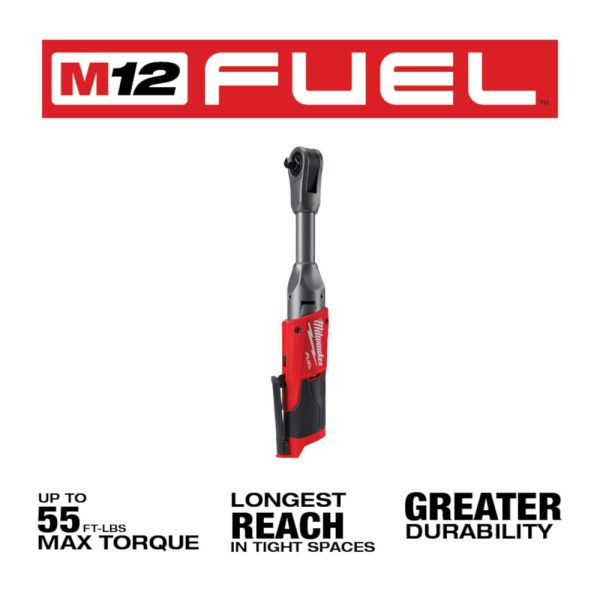 MILWAUKEE® M12 FUEL 3/8" Extended Reach Ratchet (Tool Only) 4