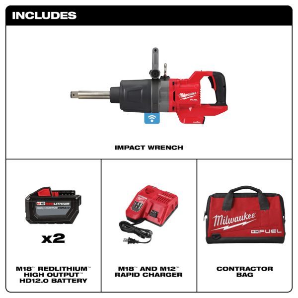 MILWAUKEE M18 FUEL™ 1" D-Handle Ext. Anvil High Torque Impact Wrench w/ ONE-KEY™ - Image 4