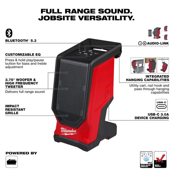 MILWAUKEE M18™ Bluetooth® Jobsite Speaker - Image 2