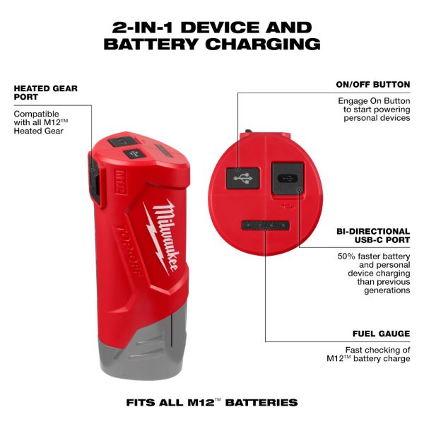 MILWAUKEE M12™ TOP-OFF™ Power Supply and Charger 3