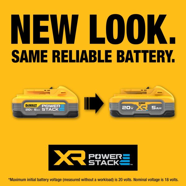 DEWALT 20V MAX* POWERSTACK™ 5.0 Ah Battery 2-Pack - Image 6