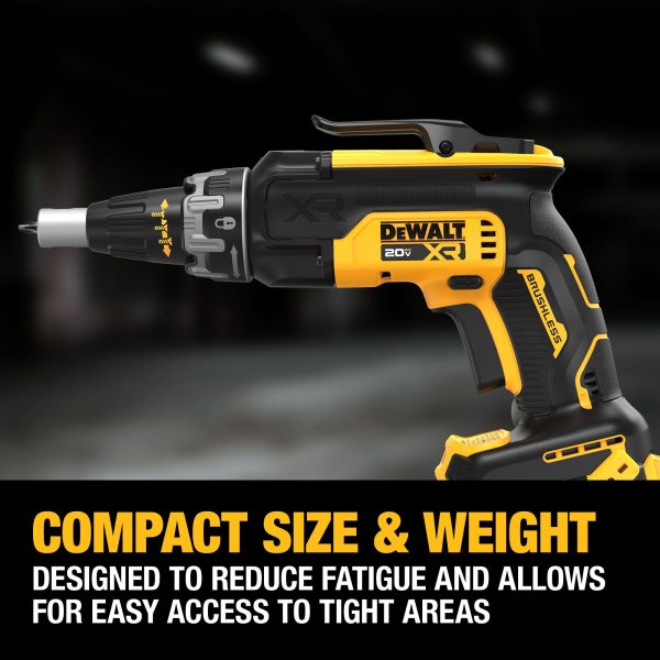 DEWALT 20V MAX* XR® Brushless Drywall Screwgun Kit (2.0Ah) 7