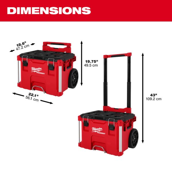 MILWAUKEE PACKOUT™ Rolling Tool Box 1