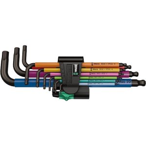 WERA Hex-Plus L-key Metric Multicolour Ball-End Set