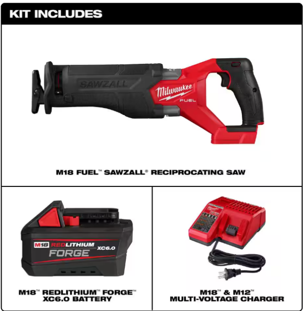 MILWAUKEE M18 FUEL™ SAWZALL® Recip Saw - 1 Forge Battery Kit 3