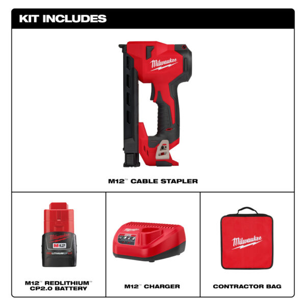 MILWAUKEE® M12 Cable Stapler Kit 5