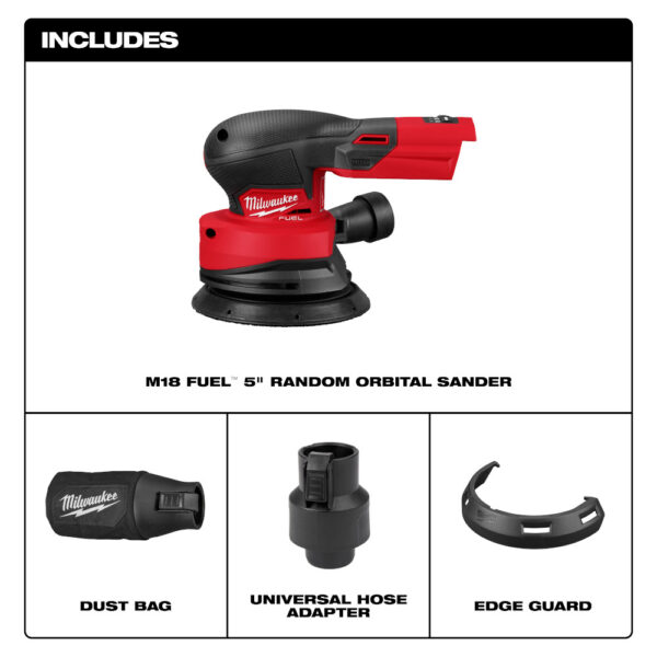 MILWAUKEE M18 FUEL™ 5" Random Orbital Sander - Image 6