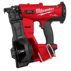 MILWAUKEE M18 FUEL™ Coil Roofing Nailer with a belt hook