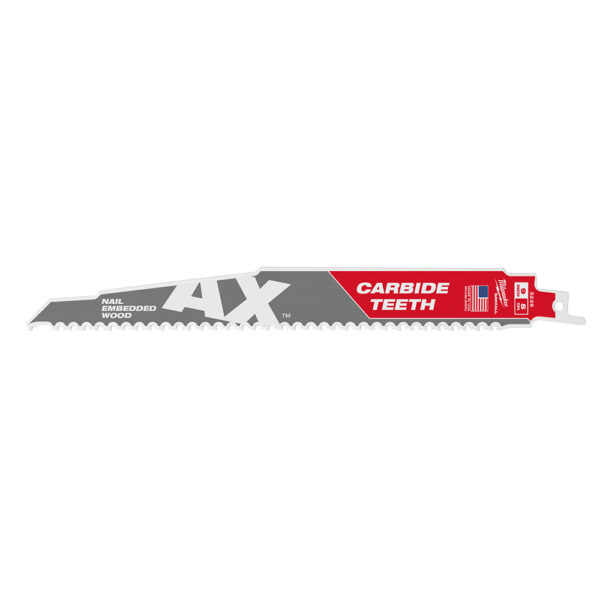 MILWAUKEE® 9&quot; SAWZALL® The AX™ with Carbide Teeth Wood Blade 5TPI 1/PK