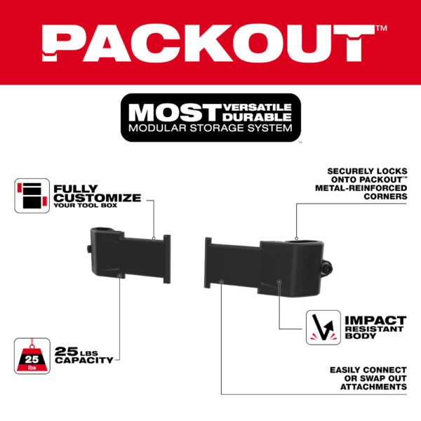 MILWAUKEE PACKOUT™ Tool Box Attachment Mount - Image 2