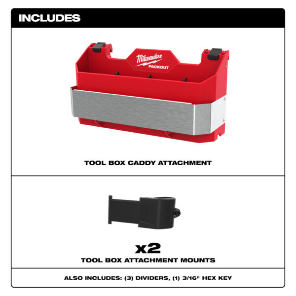 MILWAUKEE PACKOUT™ Tool Box Caddy Attachment - Image 4