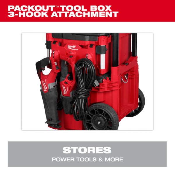 MILWAUKEE PACKOUT™ Tool Box 3-Hook Attachment - Image 4