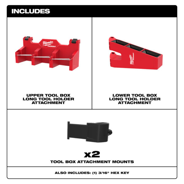 MILWAUKEE PACKOUT™ Tool Box Long Tool Holder Attachment - Image 4