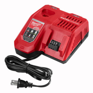 Milwaukee M18™ &amp; M12™ Rapid Charger with a black electrical cord and plug