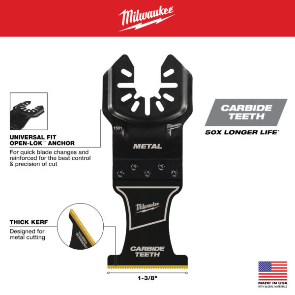 MILWAUKEE® OPEN-LOK™ 9 Piece Multi-Tool Blade Kit 4