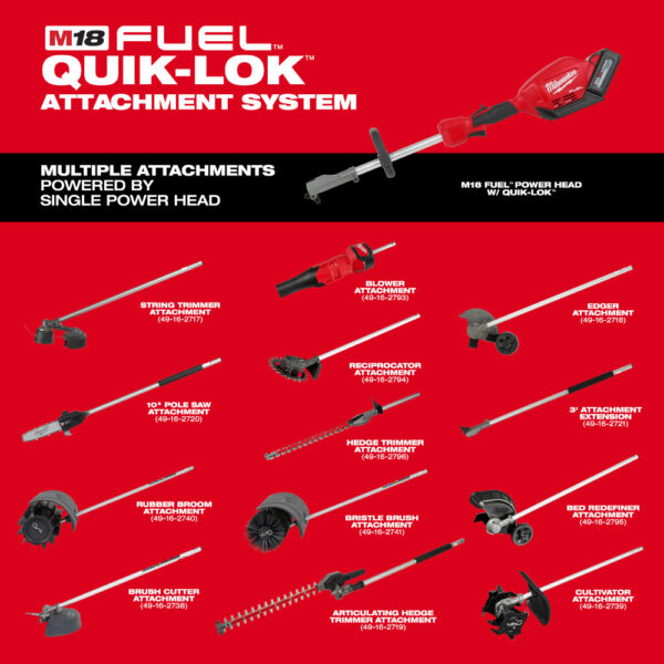 MILWAUKEE® M18 FUEL™ QUIK-LOK™ 10" Pole Saw Attachment 6