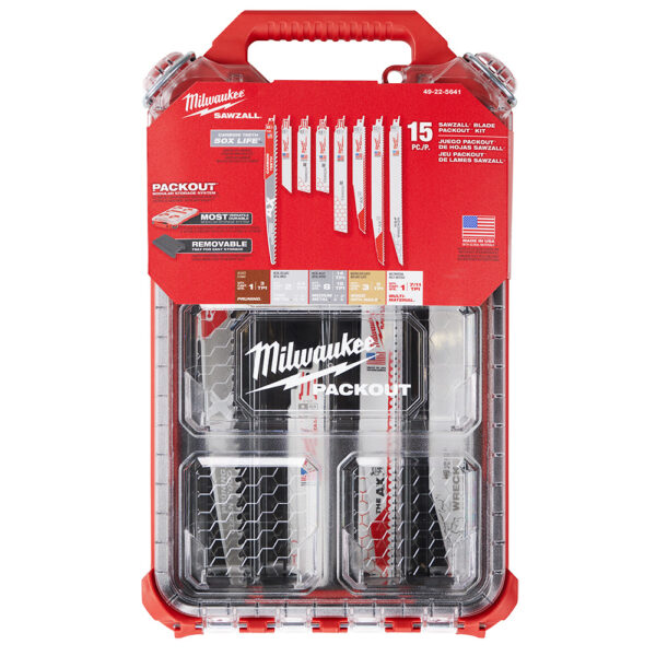 MILWAUKEE 15PC SAWZALL® Blade PACKOUT™ Kit 2