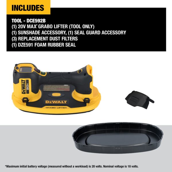 DEWALT 20V MAX* GRABO Lifter (Tool Only) 7