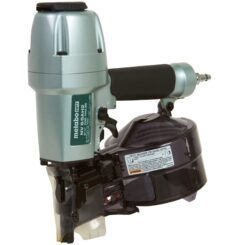 Metabo HPT Pneumatic Siding Coil Nailer 1-1/2&quot; to 2-1/2&quot; x 0.099&quot; with an air fitting and a black magazine