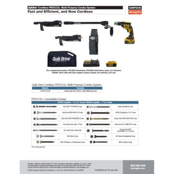 QUIK DRIVE® Cordless PROCCS+ Multi-Purpose Combo System 3