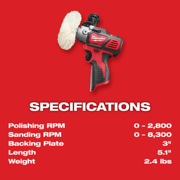 MILWAUKEE M12™ Variable Speed Polisher/Sander Kit - Image 4