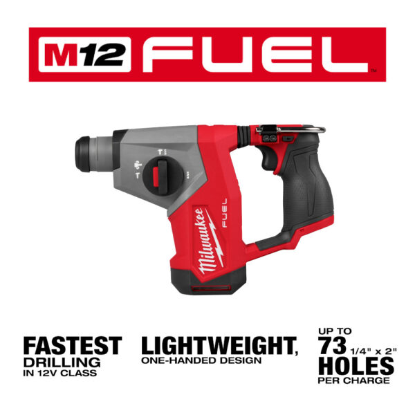 MILWAUKEE M12 FUEL™ 5/8” SDS Plus Rotary Hammer - Image 4