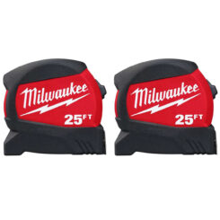 2 MILWAUKEE 25 ft Compact Wide Blade Tape Measures