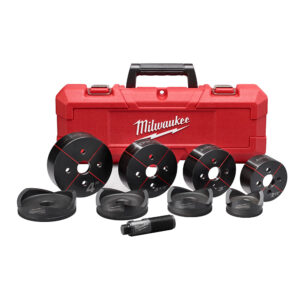 MILWAUKEE EXACT™ 2-1/2&quot; to 4&quot; Knockout Set with a hard plastic case