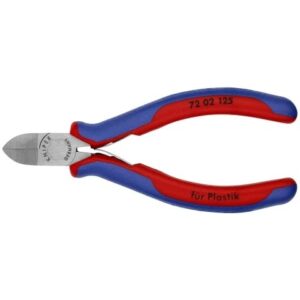 KNIPEX 5&quot; Diagonal Pliers for Flush Cutting Plastics with red and blue covered handles