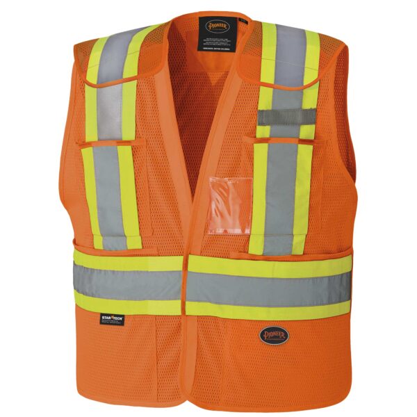 PIONEER Poly Mesh Orange Safety Vest