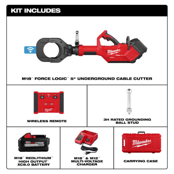 MILWAUKEE M18™ FORCE LOGIC™ 5” Underground Cable Cutter w/ Wireless Remote - Image 3