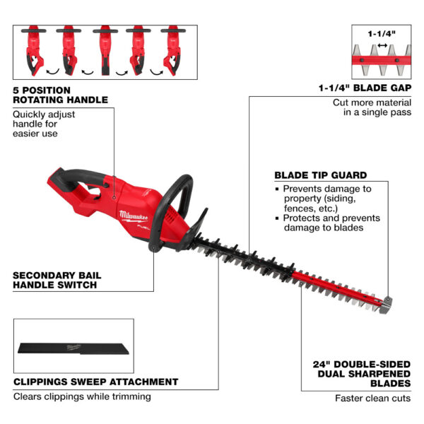 MILWAUKEE M18 FUEL™ 24" Hedge Trimmer - Image 3