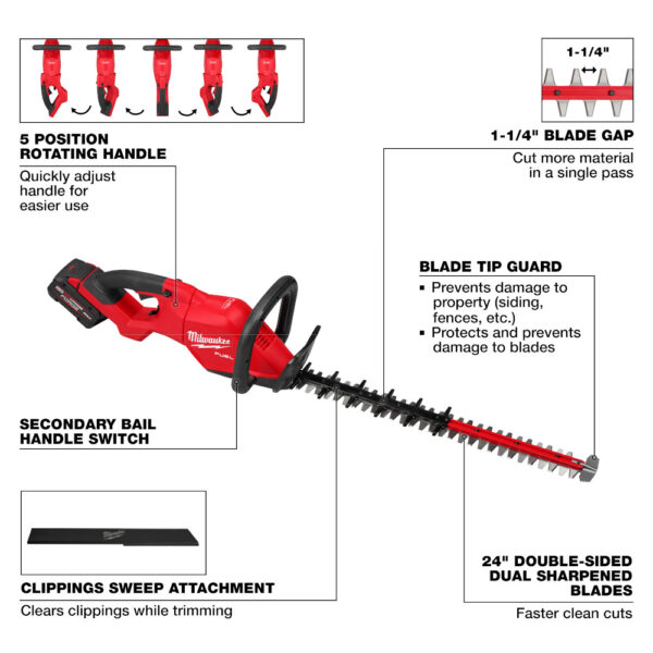 MILWAUKEE M18 FUEL™ 24" Hedge Trimmer Kit - Image 3