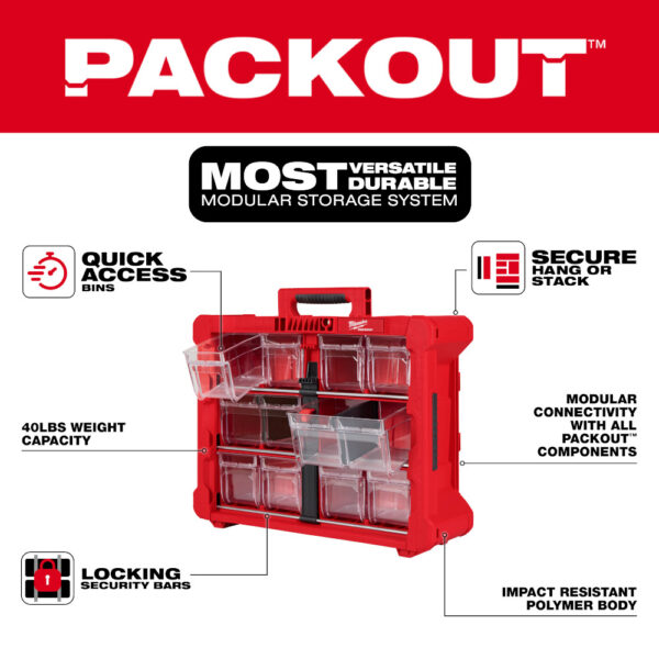 MILWAUKEE PACKOUT™ Tilt Bin Organizer - Image 4