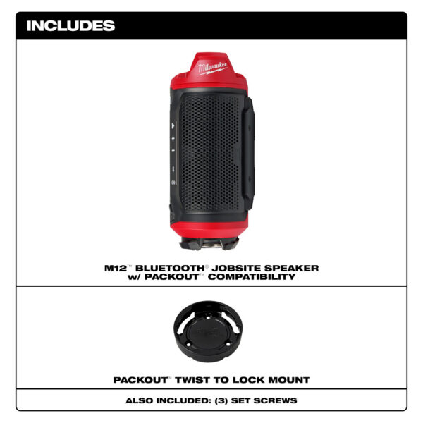 MILWAUKEE M12™ Bluetooth® Speaker w/ PACKOUT™ Compatibility - Image 4